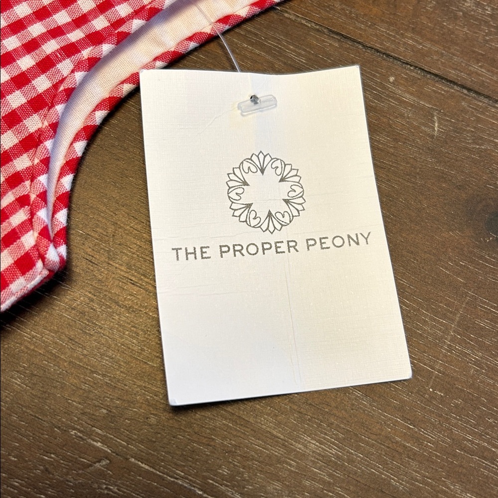 New with Tags The Proper Peony Red Check Sailboat Jon Jon - Picture 6 of 7